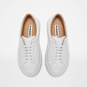 Jil Sander White Leather Low Top Sneaker EU 37 / USA 7.5